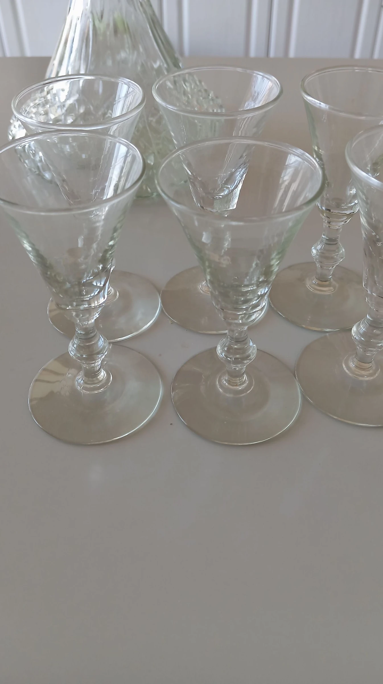 6 copas vidrio licor vintage.